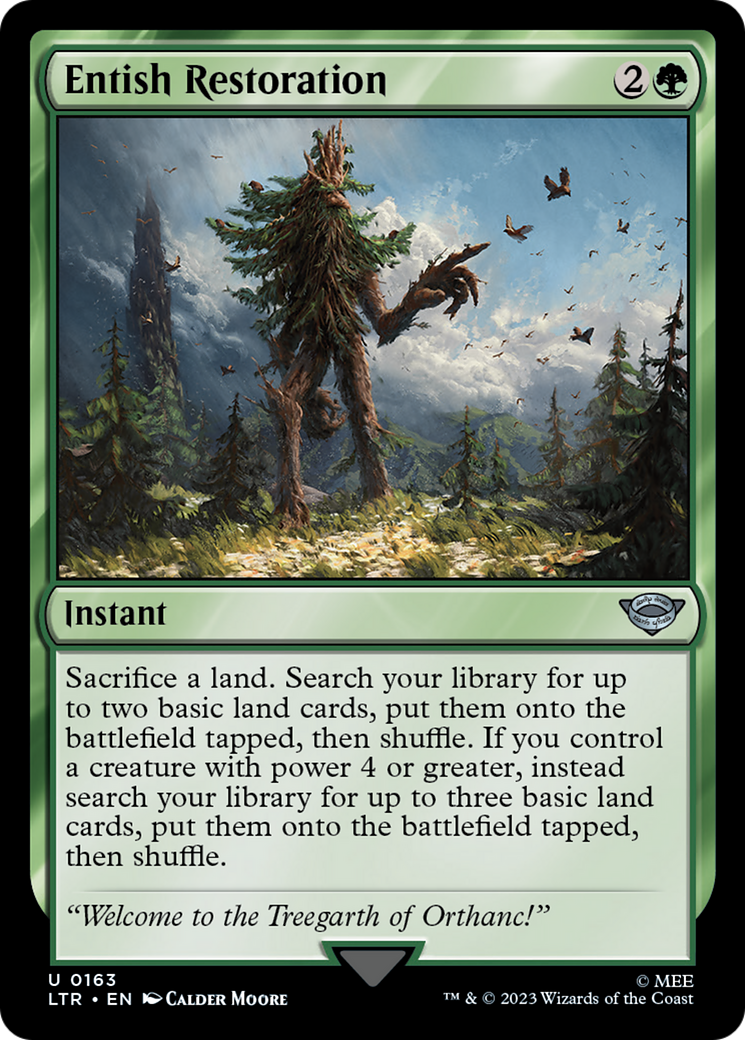 Entish Restoration (LTR-163) [The Lord of the Rings: Tales of Middle-earth] MTG Single Wizards of the Coast