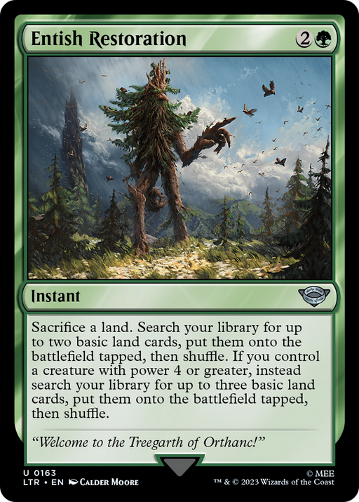 Entish Restoration (LTR-163) [The Lord of the Rings: Tales of Middle-earth] MTG Single Wizards of the Coast