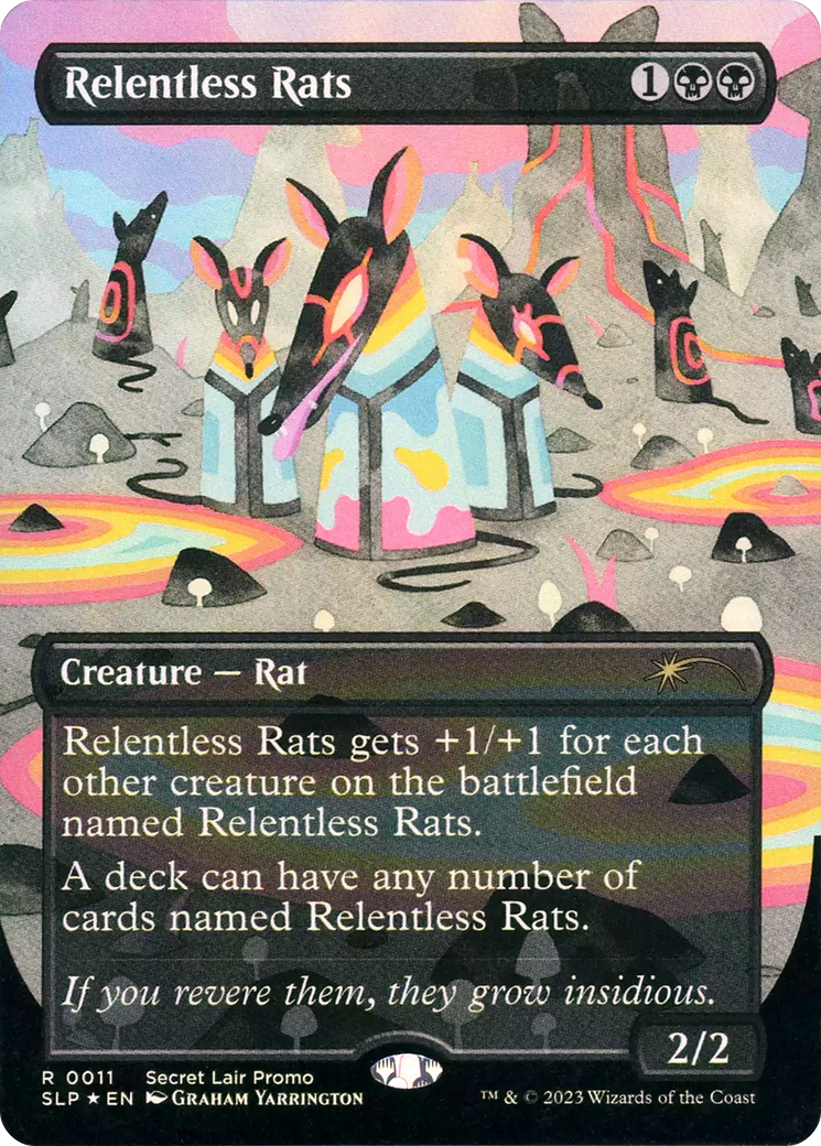 Relentless Rats (0011) (SLP-011) [Secret Lair] Showdown Foil MTG Single Wizards of the Coast