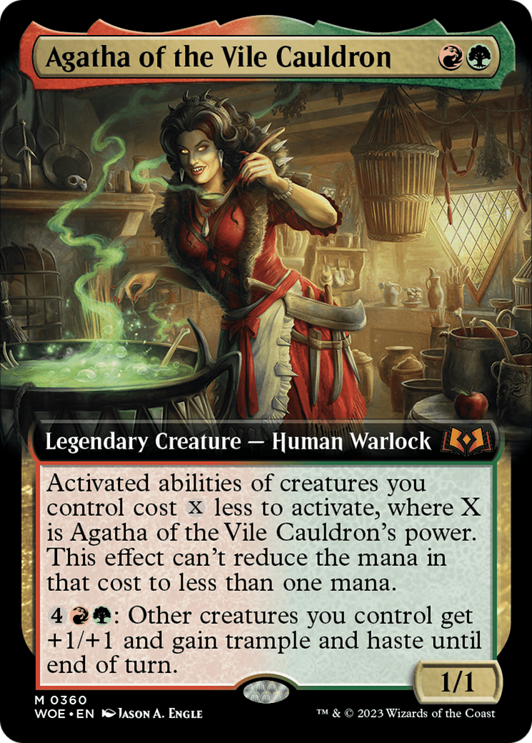 Agatha of the Vile Cauldron (WOE-360) [Wilds of Eldraine] (Extended Art) MTG Single Wizards of the Coast