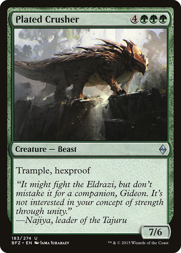 Plated Crusher (BFZ-183) [Battle for Zendikar] MTG Single Wizards of the Coast