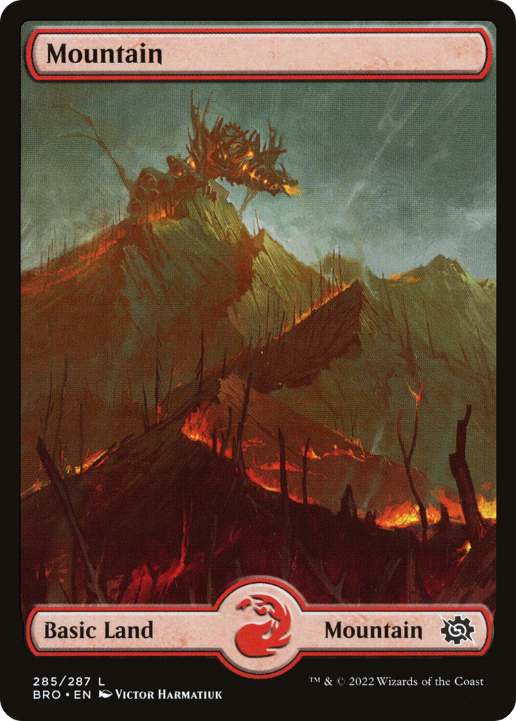 Mountain (285) - Full Art (BRO-285) [The Brothers' War] Foil MTG Single Wizards of the Coast