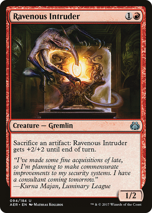 Ravenous Intruder (AER-094) [Aether Revolt] Foil MTG Single Wizards of the Coast
