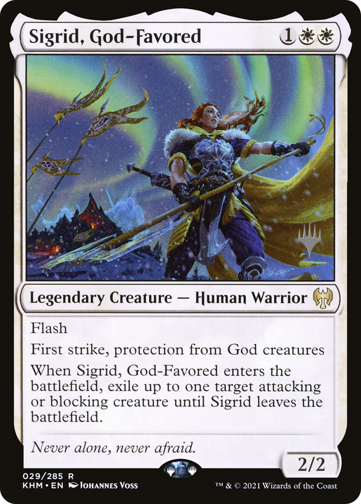 Sigrid, God-Favored (PPKHM-29P) [Kaldheim Promos] MTG Single Wizards of the Coast