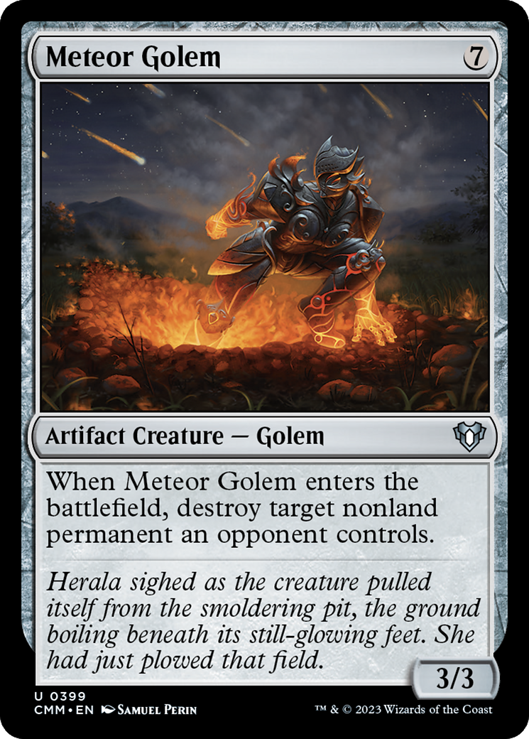 Meteor Golem (CMM-399) [Commander Masters] MTG Single Wizards of the Coast