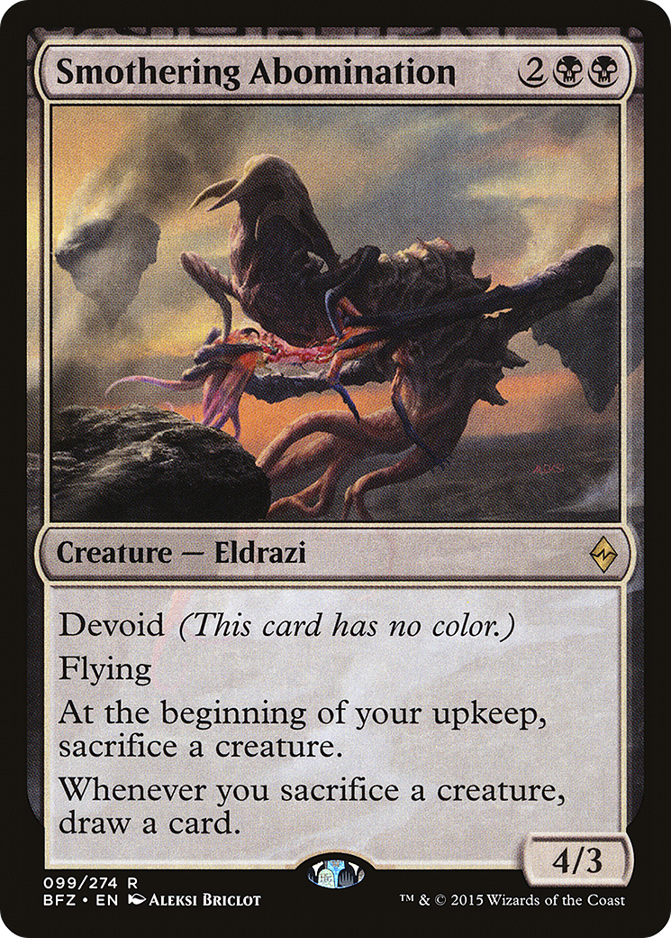 Smothering Abomination (BFZ-099) [Battle for Zendikar] Foil MTG Single Wizards of the Coast