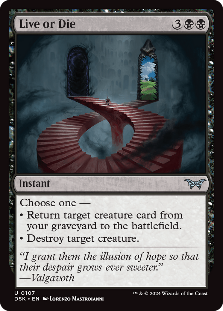 Live or Die (DSK-107) [Duskmourn: House of Horror] MTG Single Wizards of the Coast