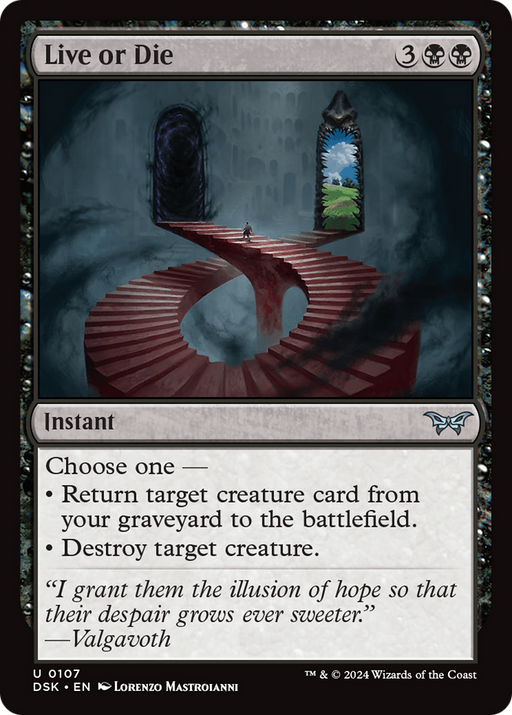 Live or Die (DSK-107) [Duskmourn: House of Horror] Foil MTG Single Wizards of the Coast