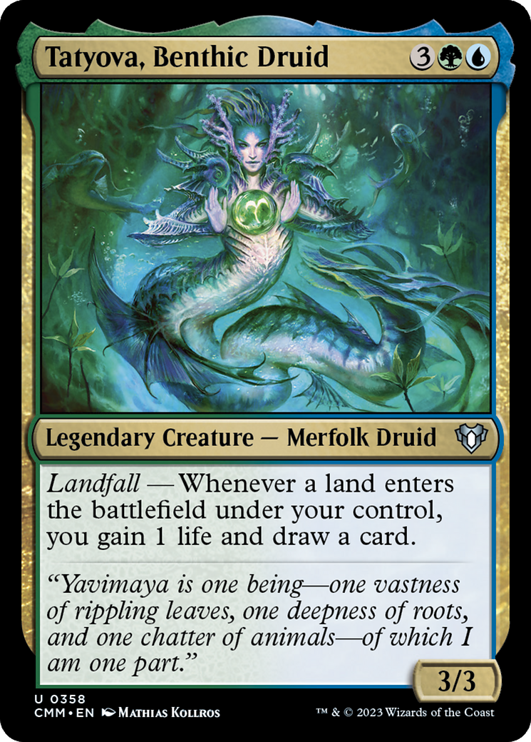 Tatyova, Benthic Druid (CMM-358) [Commander Masters] MTG Single Wizards of the Coast
