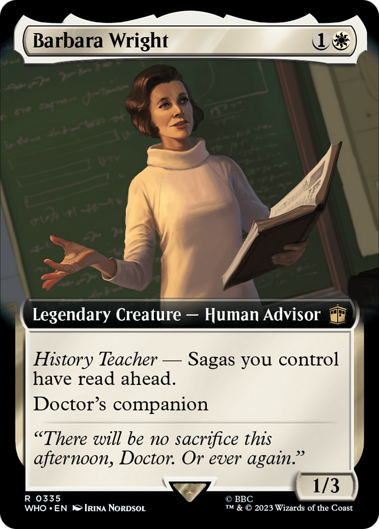 Barbara Wright (WHO-335) [Doctor Who] (Extended Art) MTG Single Wizards of the Coast
