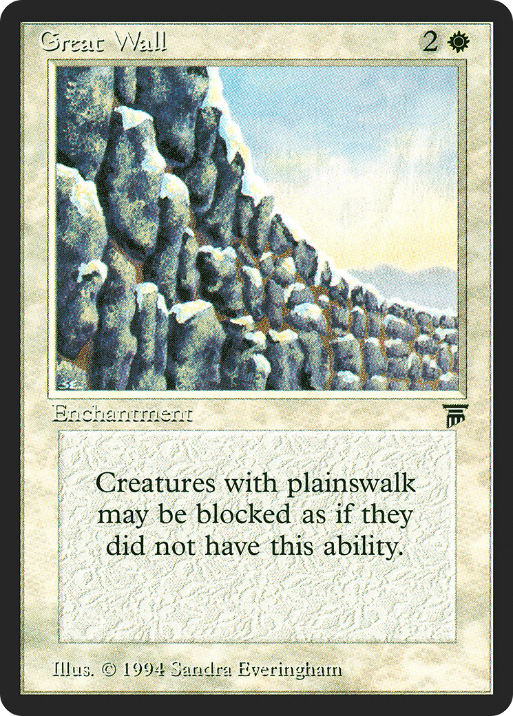 Great Wall (LEG-017) [Oldschool] Legends MTG Single Wizards of the Coast