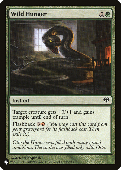 Wild Hunger (LIST-132/158) [Mystery Booster] The List MTG Single Wizards of the Coast