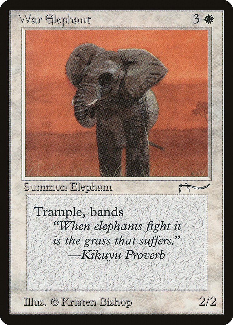 War Elephant (Light) (ARN-) [Oldschool] Arabian Nights MTG Single Wizards of the Coast