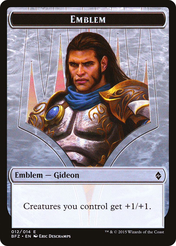 Gideon, Ally of Zendikar Emblem (BFZ-012) [Tokens] Battle for Zendikar Tokens MTG Single Wizards of the Coast