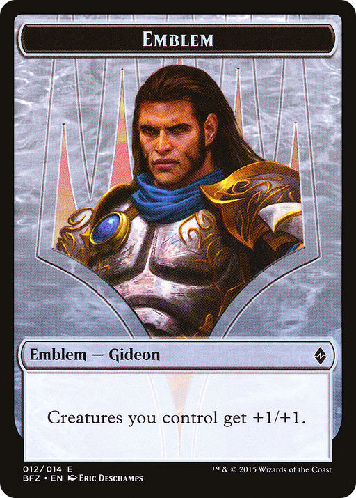 Gideon, Ally of Zendikar Emblem (BFZ-012) [Tokens] Battle for Zendikar Tokens MTG Single Wizards of the Coast