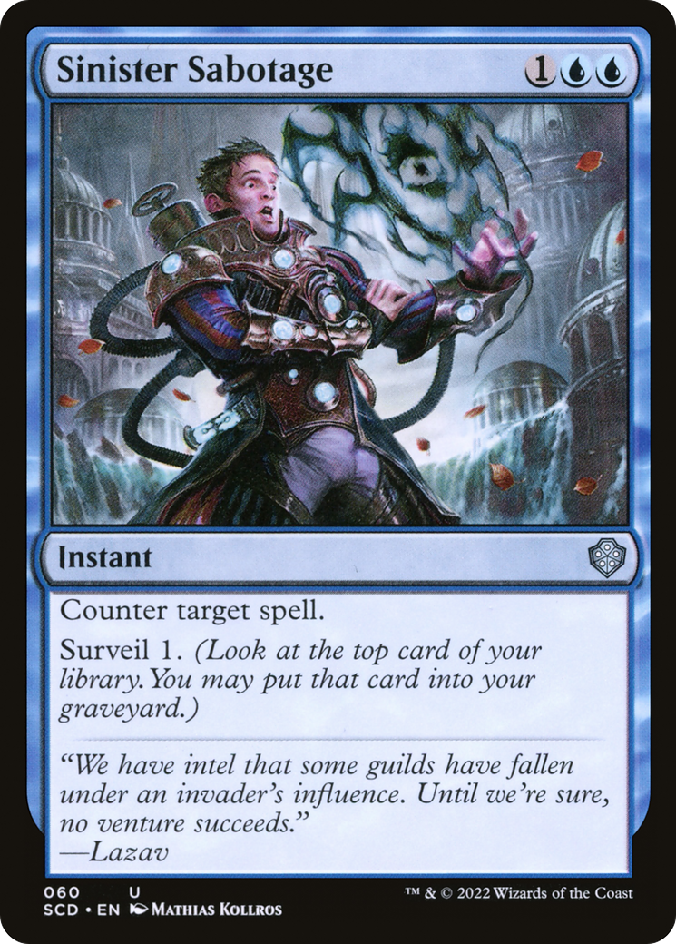 Sinister Sabotage (SCD-060) [Starter Commander Decks] MTG Single Wizards of the Coast