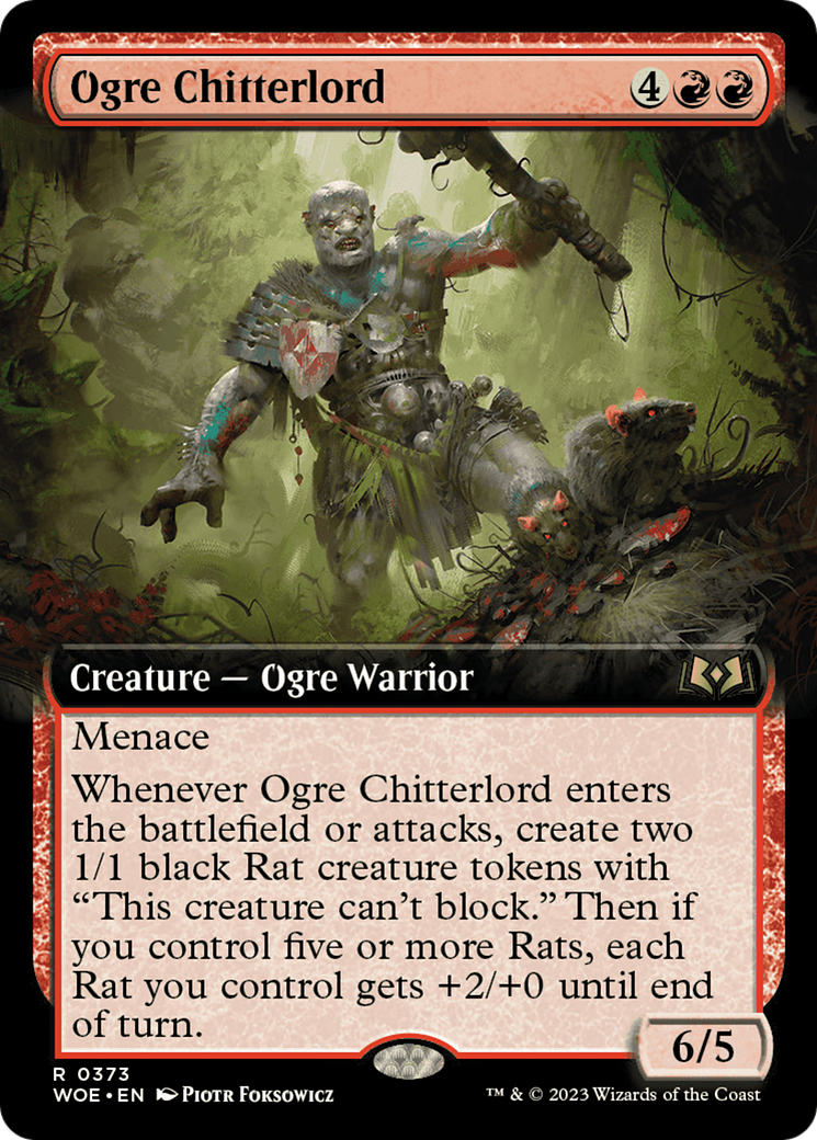 Ogre Chitterlord (WOE-373) [Wilds of Eldraine] (Extended Art) MTG Single Wizards of the Coast