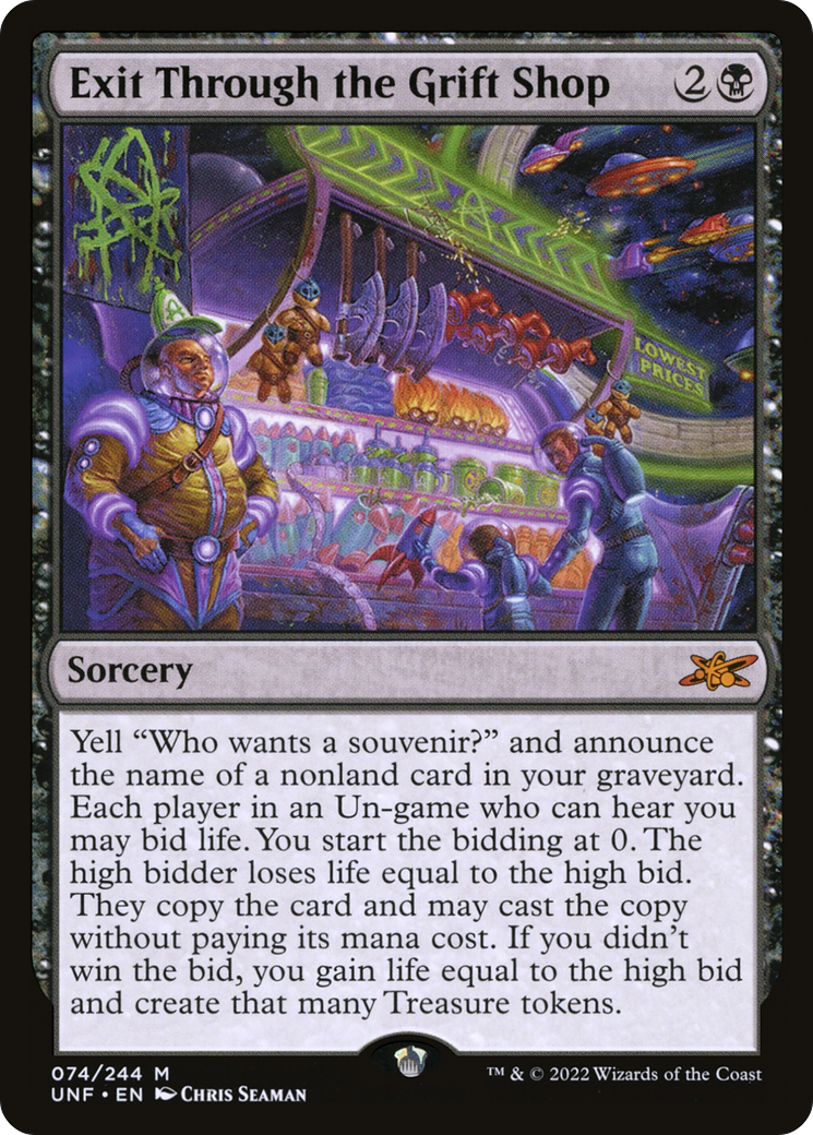Exit Through the Grift Shop (UNF-074) [Unfinity] MTG Single Wizards of the Coast
