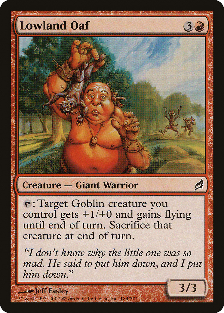 Lowland Oaf (LRW-184) [Lorwyn] MTG Single Wizards of the Coast