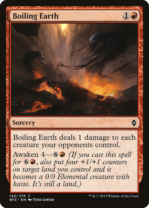 Boiling Earth (BFZ-142) [Battle for Zendikar] Foil MTG Single Wizards of the Coast