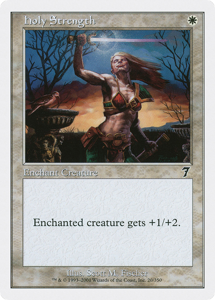 Holy Strength (7ED-020) [7th Edition] MTG Single Wizards of the Coast
