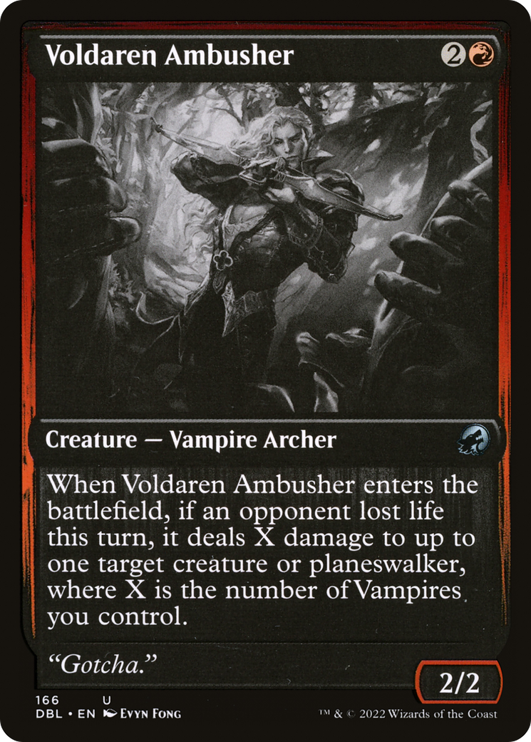 Voldaren Ambusher (DBL-166) [Innistrad: Double Feature] Foil MTG Single Wizards of the Coast