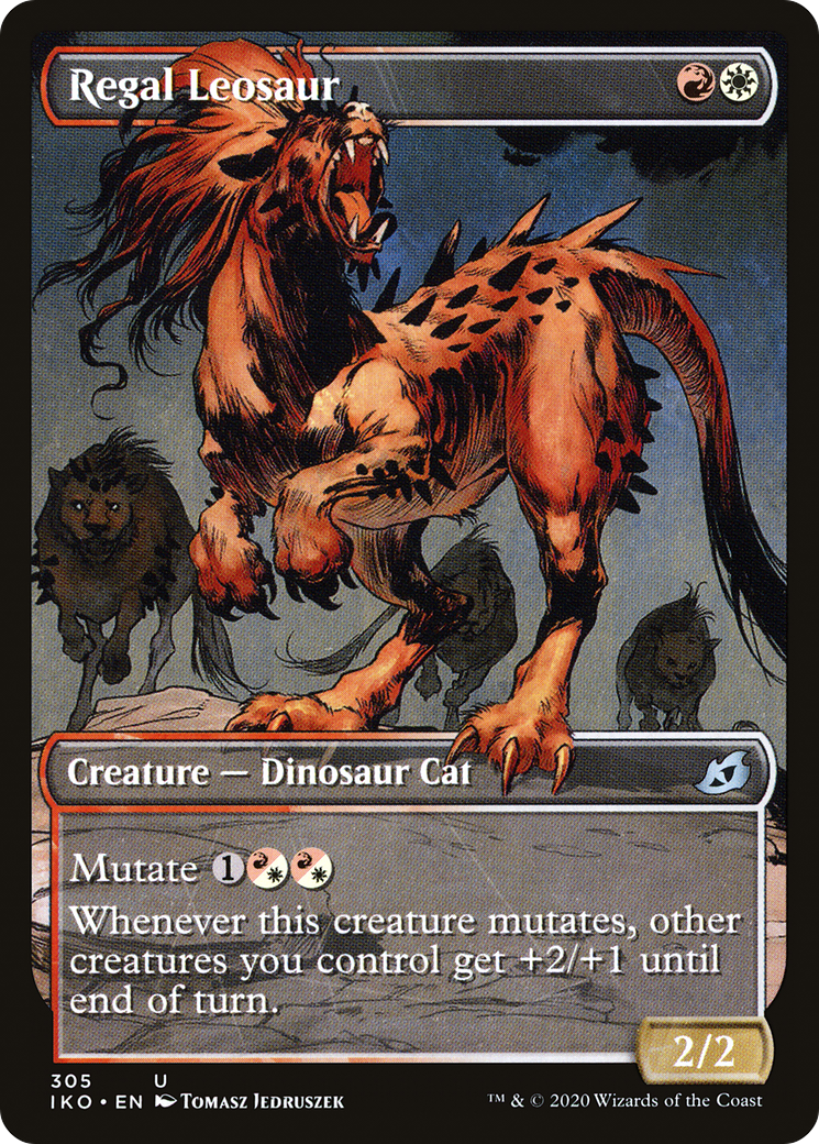 Regal Leosaur (IKO-305) [Ikoria: Lair of Behemoths] (Showcase) Foil MTG Single Wizards of the Coast
