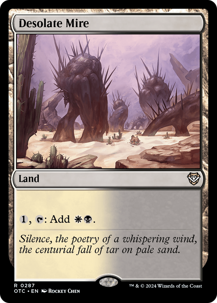Desolate Mire (OTC-287) [Outlaws of Thunder Junction Commander] MTG Single Wizards of the Coast