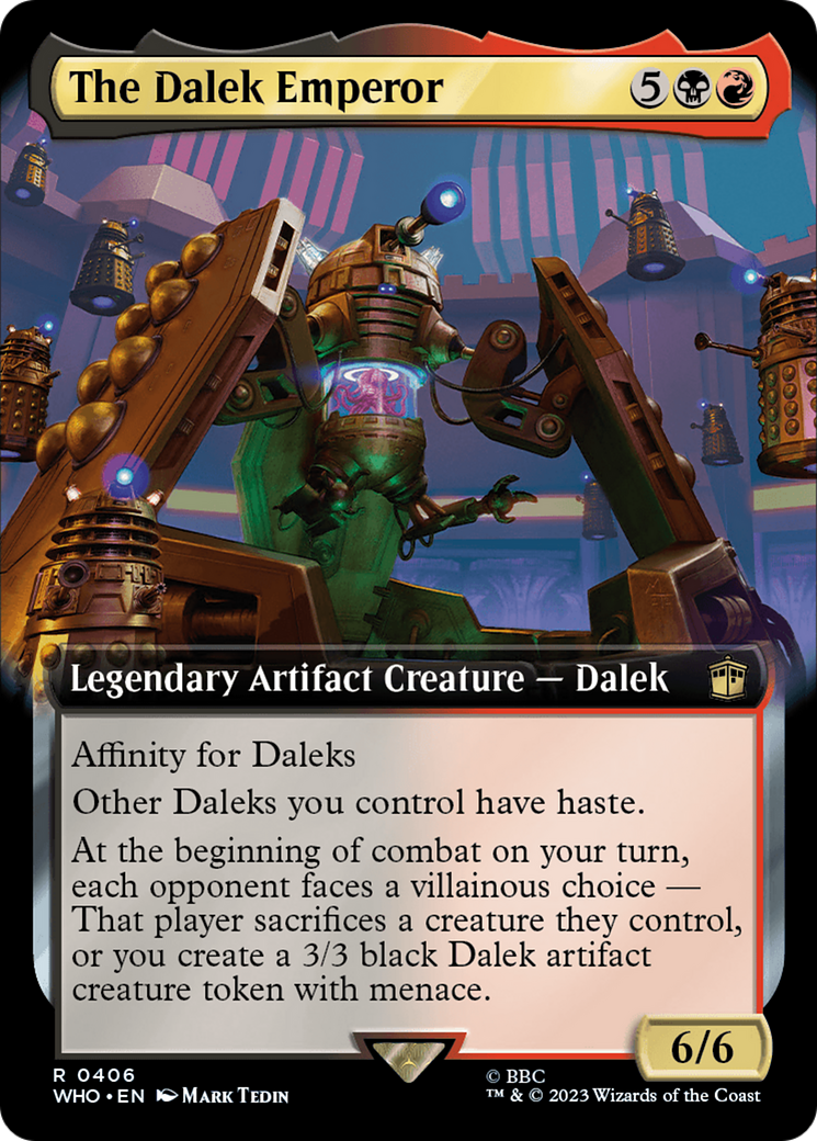 The Dalek Emperor (WHO-406) [Doctor Who] (Extended Art) Foil MTG Single Wizards of the Coast