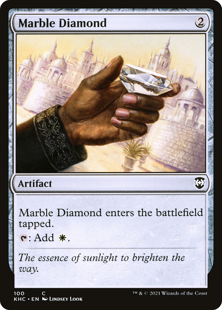 Marble Diamond (KHC-100) [Kaldheim Commander] MTG Single Wizards of the Coast