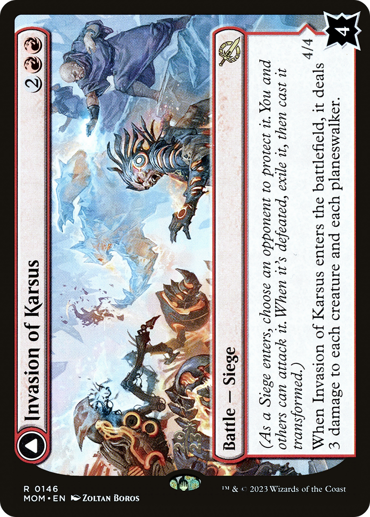 Invasion of Karsus (PRE-146) [March of the Machine Promos] Foil MTG Single Wizards of the Coast
