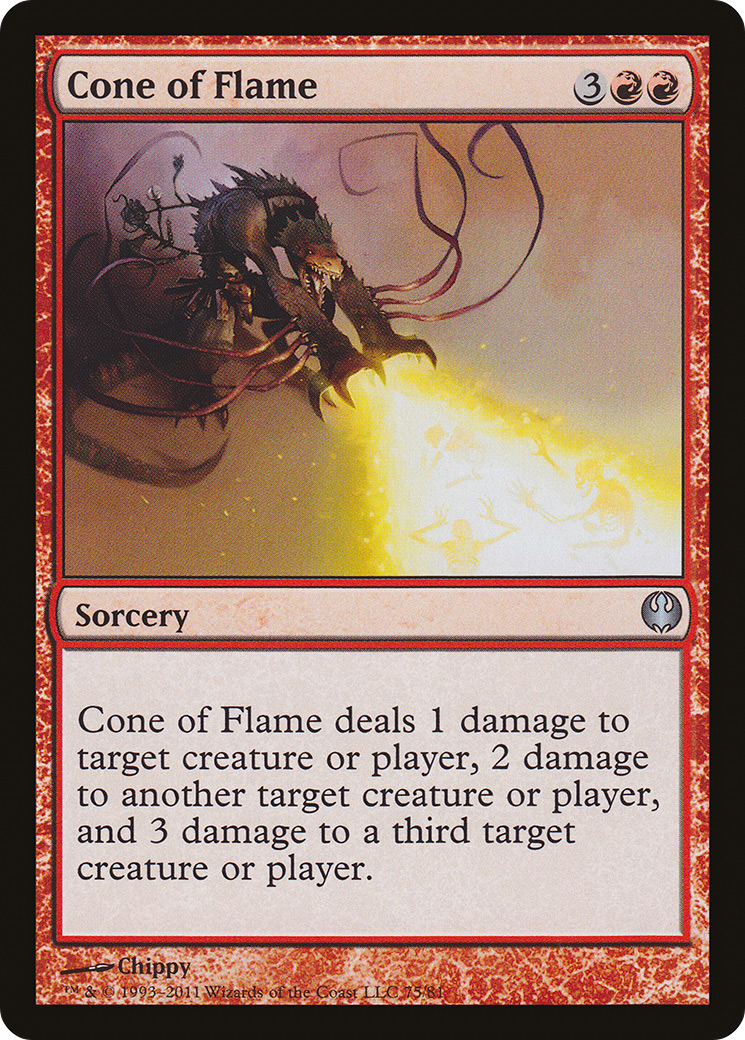 Cone of Flame (DDG-075) [Misc] Duel Decks: Knights vs. Dragons MTG Single Wizards of the Coast