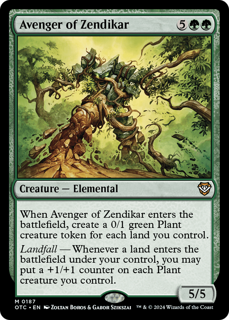 Avenger of Zendikar (OTC-187) [Outlaws of Thunder Junction Commander] MTG Single Wizards of the Coast