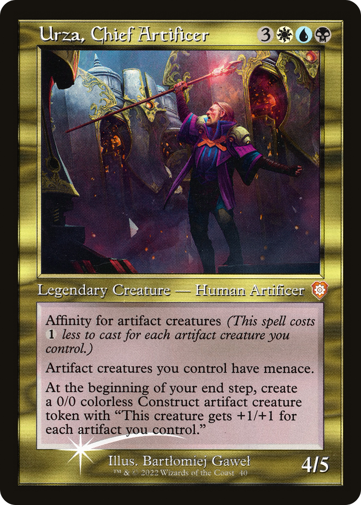 Urza, Chief Artificer (BRC-040) [The Brothers' War Commander] Etched Foil MTG Single Wizards of the Coast