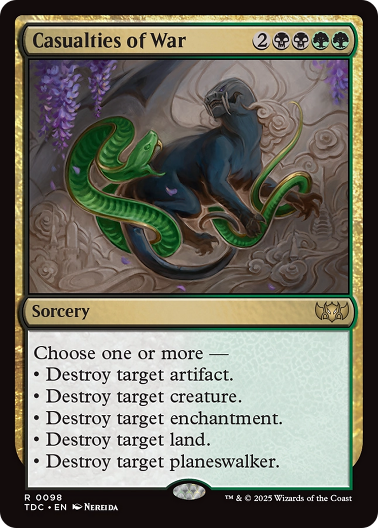 Casualties of War (TDC-098) [Commander: Tarkir: Dragonstorm] MTG Single Wizards of the Coast