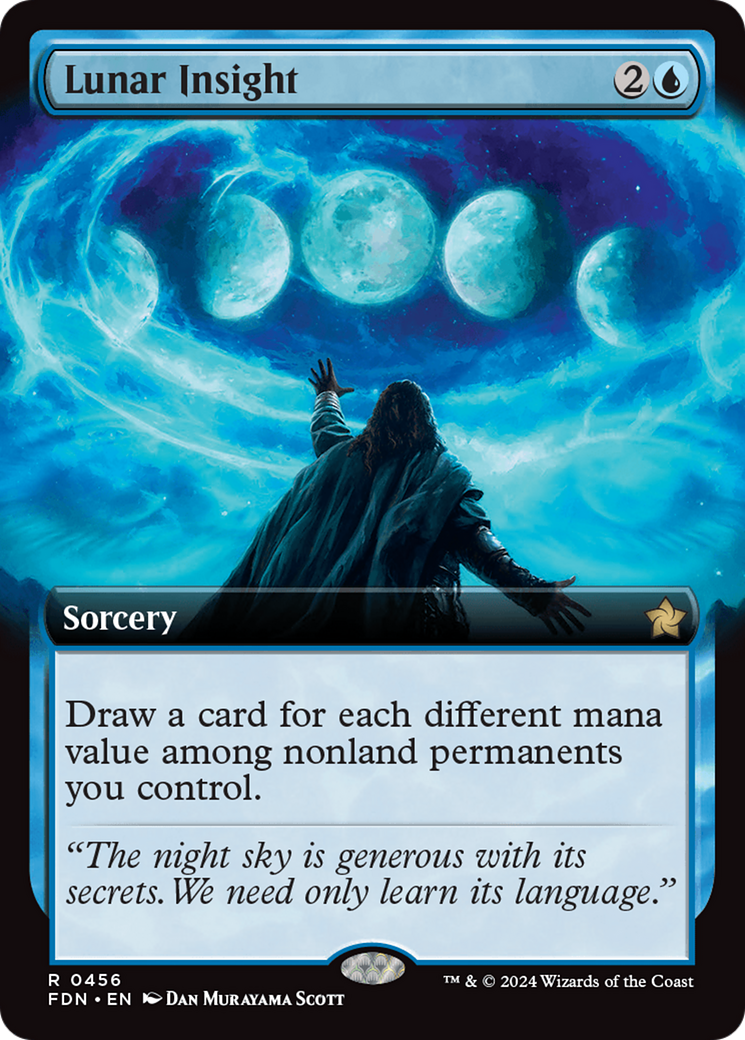 Lunar Insight (FDN-456) [Foundations] (Extended Art) Foil MTG Single Wizards of the Coast