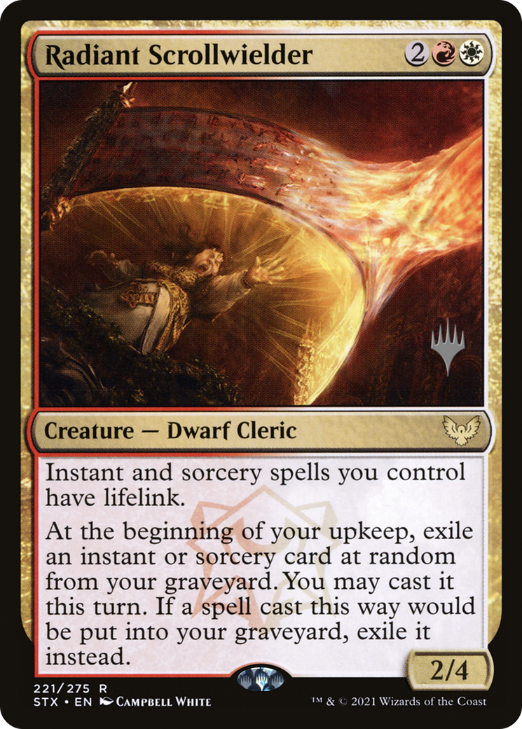 Radiant Scrollwielder (PPSTX-221P) [Strixhaven: School of Mages Promos] MTG Single Wizards of the Coast