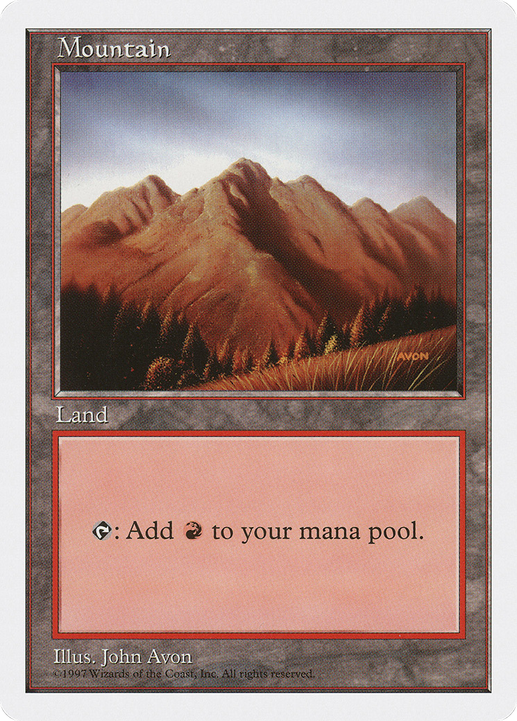 Mountain (5ED-444) [Fifth Edition] MTG Single Wizards of the Coast