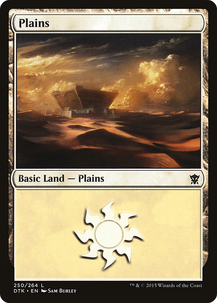 Plains (250) (DTK-250) [Dragons of Tarkir] Foil MTG Single Wizards of the Coast