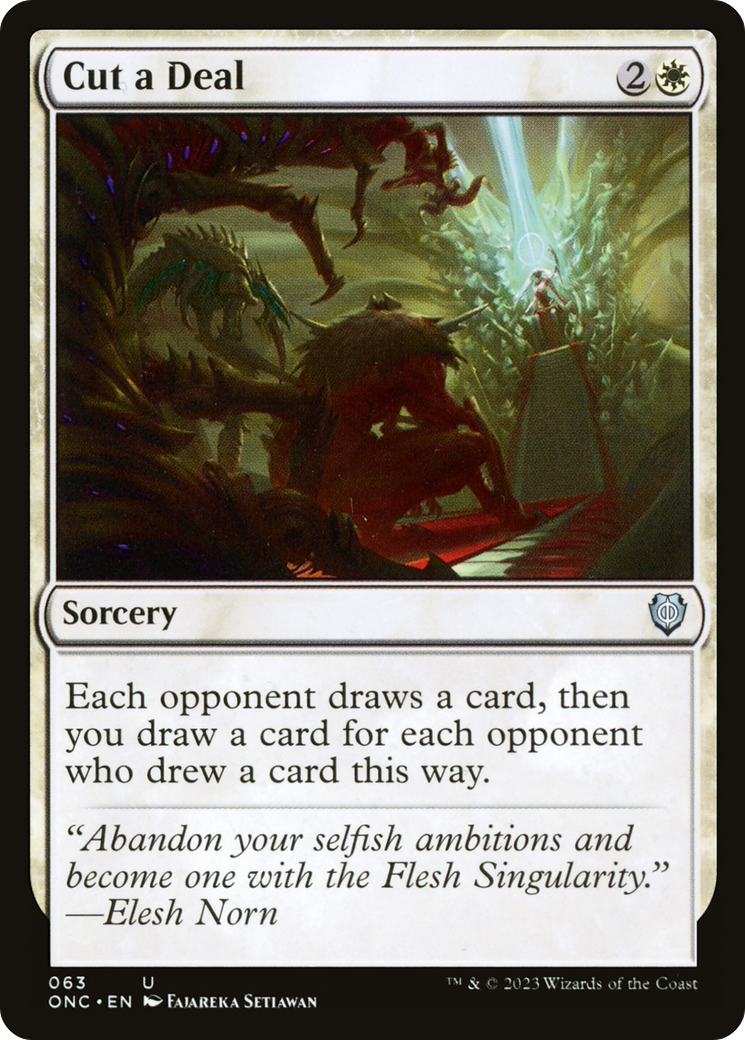 Cut a Deal (ONC-063) [Phyrexia: All Will Be One Commander] MTG Single Wizards of the Coast