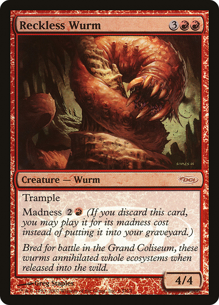 Reckless Wurm (WPN-006) [Misc] DCI Promos Foil MTG Single Wizards of the Coast