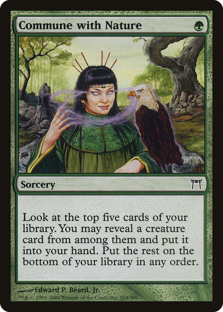 Commune with Nature (CHK-204) [Champions of Kamigawa] Foil MTG Single Wizards of the Coast