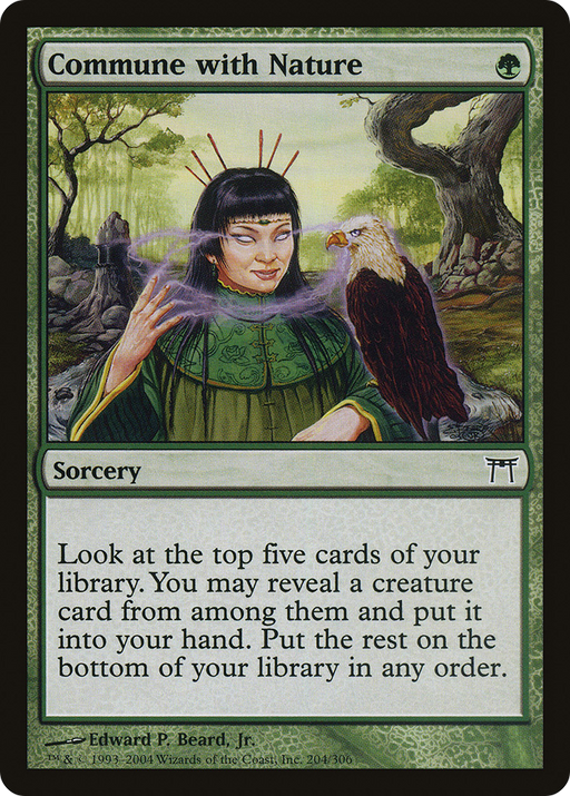 Commune with Nature (CHK-204) [Champions of Kamigawa] Foil MTG Single Wizards of the Coast
