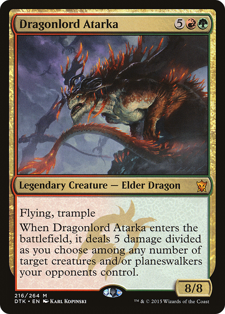 Dragonlord Atarka (DTK-216) [Dragons of Tarkir] Foil MTG Single Wizards of the Coast