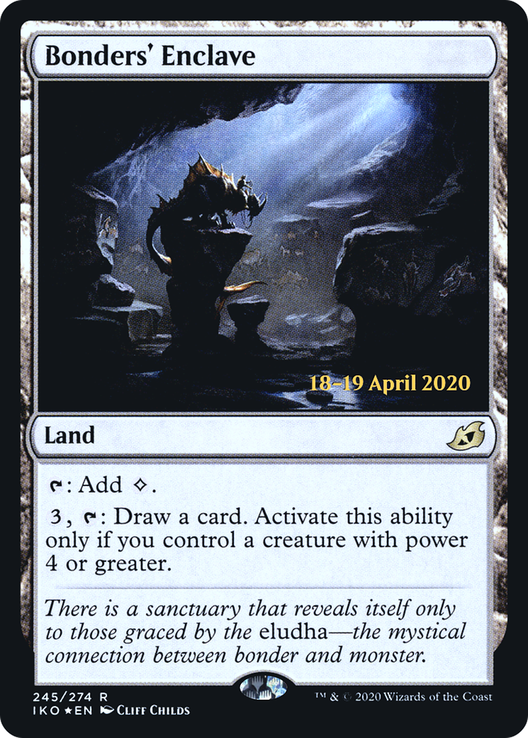 Bonders' Enclave (PRE-245) [Ikoria: Lair of Behemoths Promos] Foil MTG Single Wizards of the Coast