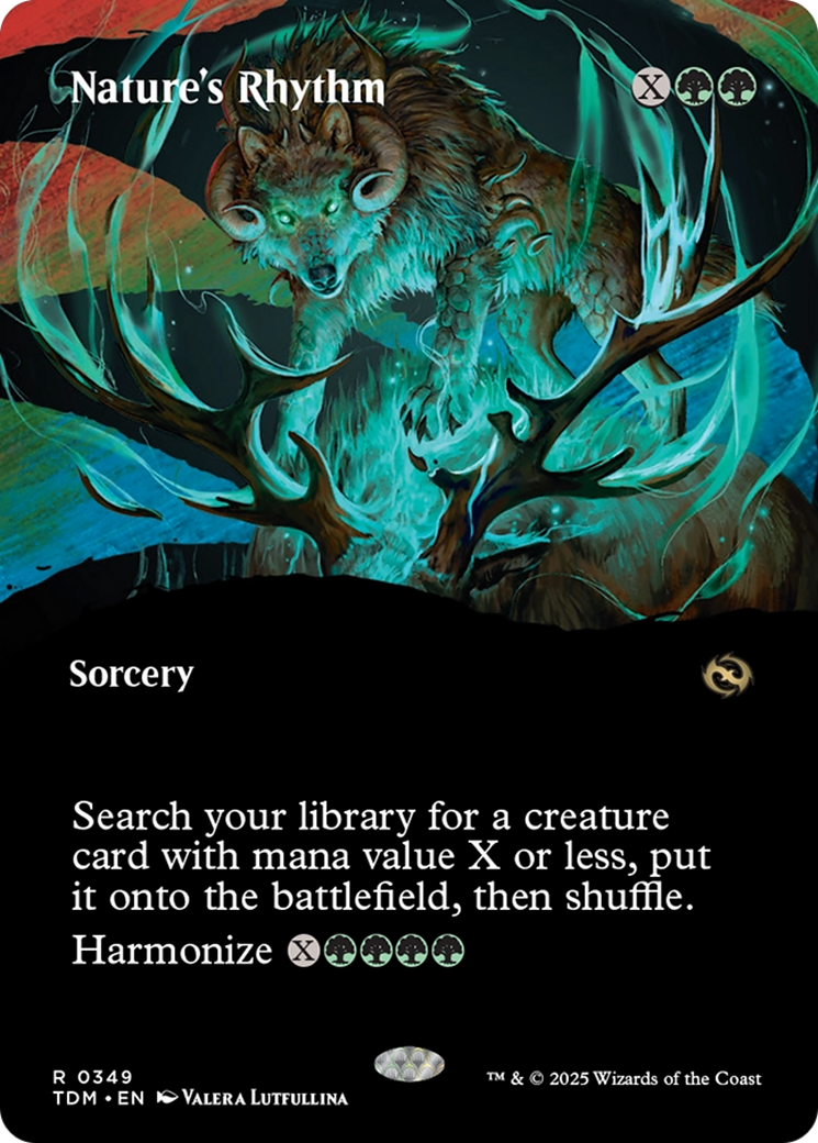 Nature's Rhythm (Borderless) (TDM-349) [Tarkir: Dragonstorm] Foil MTG Single Wizards of the Coast