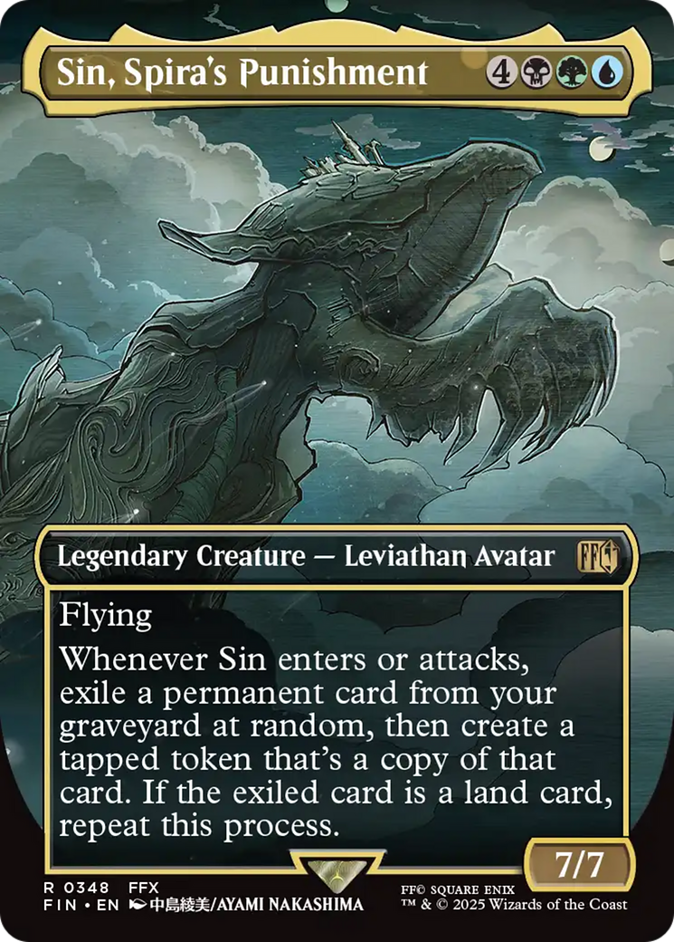 Sin, Spira's Punishment (FIN-348) [FINAL FANTASY] (Borderless) MTG Single Wizards of the Coast
