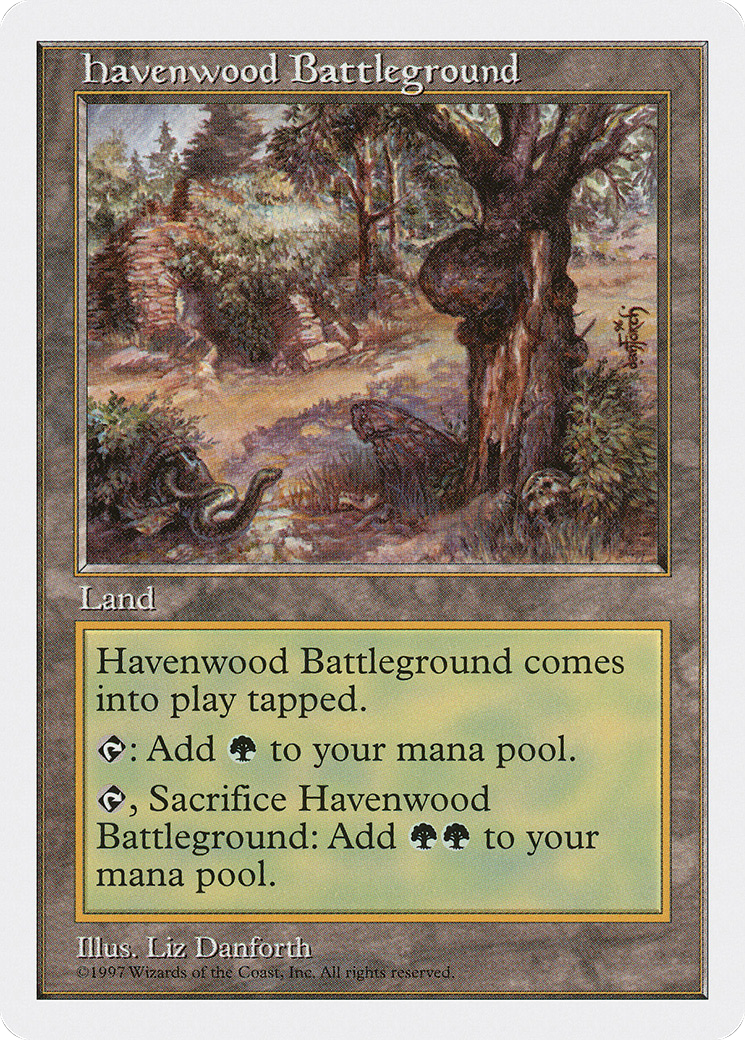Havenwood Battleground (5ED-) [Fifth Edition] MTG Single Wizards of the Coast