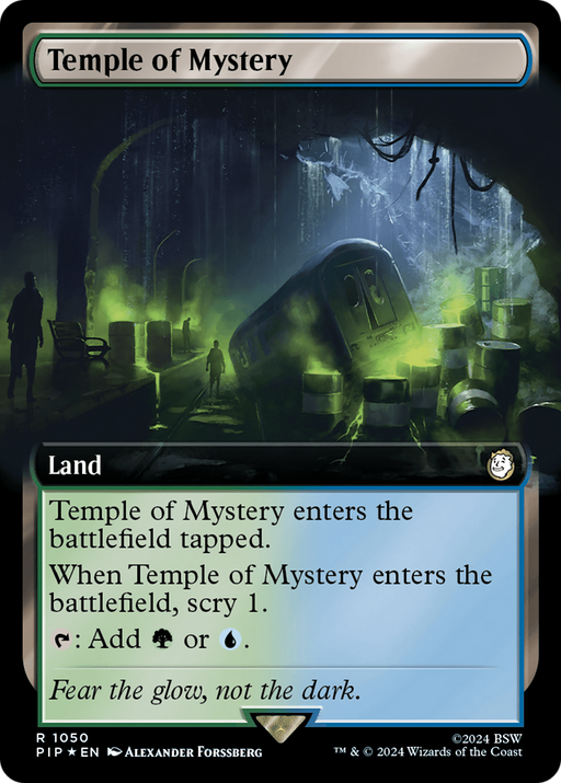 Temple of Mystery (Surge Foil) (PIP-1050) [Fallout] (Extended Art) Foil MTG Single Wizards of the Coast