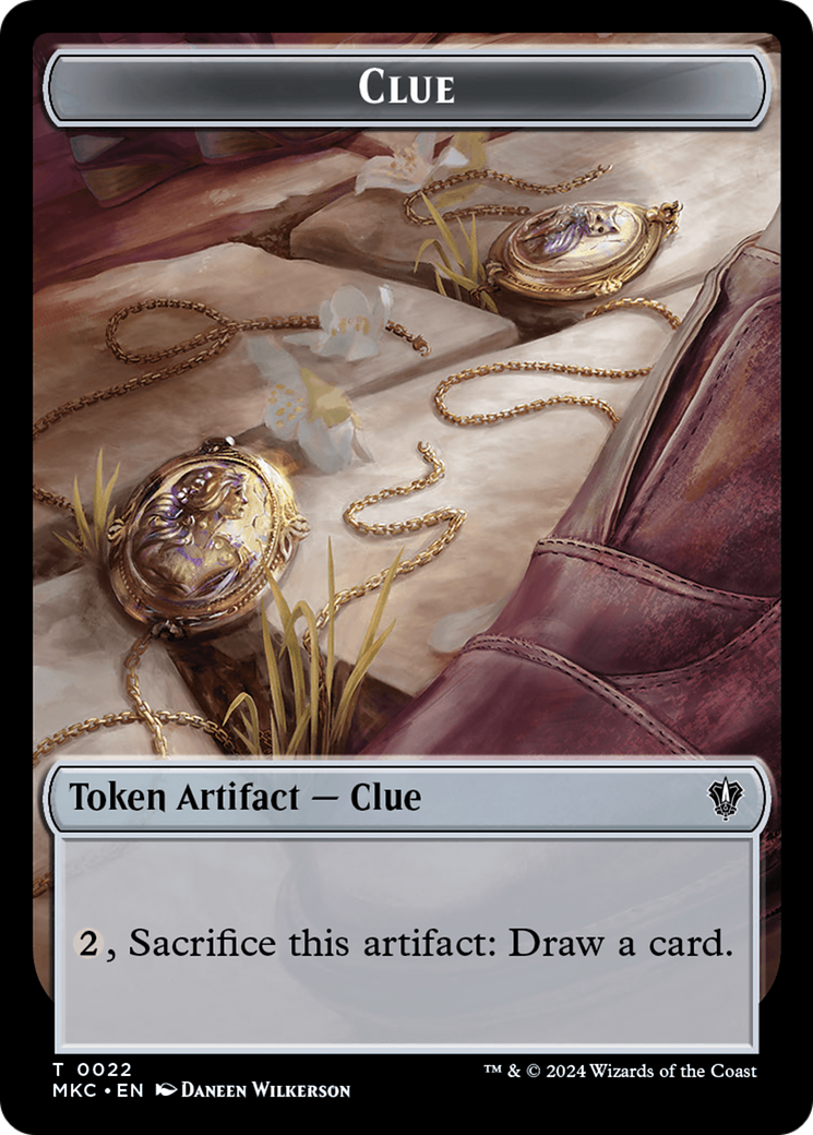 Clue (TMKC-022) [Tokens] Murders at Karlov Manor Commander Tokens Foil MTG Single Wizards of the Coast